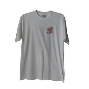 Y2K Sunkist Orange Soda Logo T-Shirt L Official AVP Volleyball Can You Dig It
